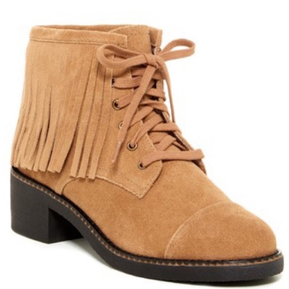 House of Harlow 1960 Suede Cutler Fringe Bootie